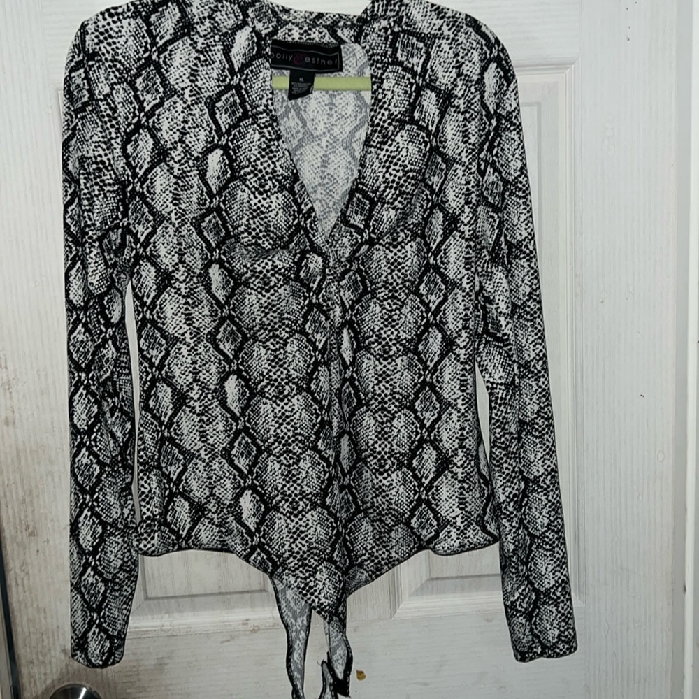 Long sleeve snake pattern bodysuit